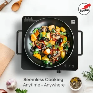Cello Trion Infrared Cooktop 2200W | Feather Touch Panel | Radiant Heating | Compatible with All Cookware - Image 8