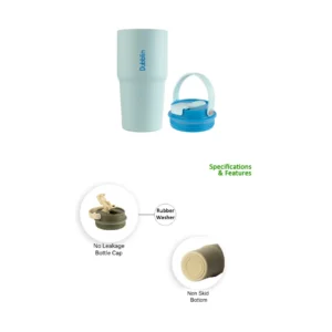 Dubblin Craze 550 Vacuum Insulated Tumbler with Strap & Leak-Proof Lid, Stainless Steel Hot & Cold Travel Mug (500ml) - Image 3