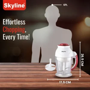Skyline Electric Chopper 300W with 700ml Capacity (VTL-9047) – Compact Electric Food Chopper for Kitchen - Image 4