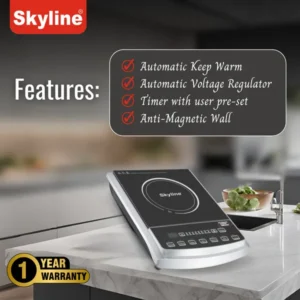 Skyline 2000W Induction Cooker (VTL-5060) – High-Efficiency Multi-Function Induction Cooktop - Image 3