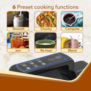 AGARO Elite Soup Maker 1L 900W | Automatic Soup Blender & Cooker with 6 Preset Functions | Stainless Steel Blades - Image 4