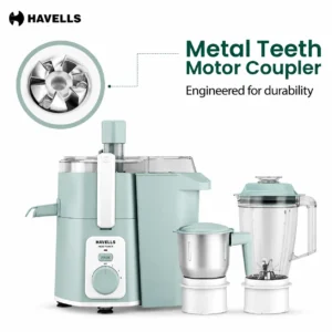 Havells Hexo Punch 900W Juicer Mixer Grinder with 2 Jars, 22000 RPM Motor & SS304 Blades, Double Ball Bearing Motor - Image 3