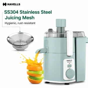 Havells Hexo Punch 900W Juicer Mixer Grinder with 2 Jars, 22000 RPM Motor & SS304 Blades, Double Ball Bearing Motor - Image 4