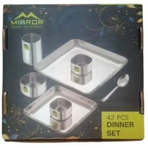 Mirror square 42pcs dinner set