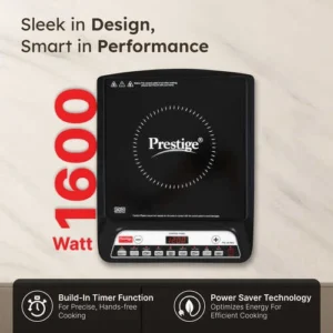 Prestige PIC 20 Neo 1600W Induction Cooktop | Indian Menu Presets, Auto Voltage Regulator & Touch Controls - Image 3