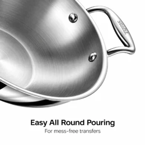 STAHL Artisan Triply Stainless Steel Kadai with SS Lid | Gas & Induction Compatible - Image 6