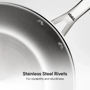 STAHL Triply Artisan Stainless Steel Frypan | Induction Base Fry Pan 20cm, 22cm, 24cm, 26cm - Image 6
