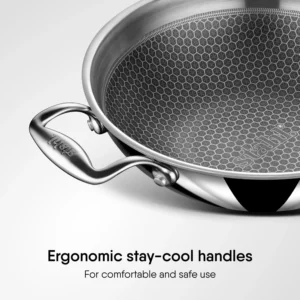 STAHL Triply Artisan Hybrid Kadai 16cm–30cm | Hexaridge Stainless Steel Induction Kadhai with Lid - Image 4