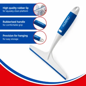 Kleeno by Cello Kitchen Platform & Glass Wiper | Rubber Blade Cleaner with Grip Handle & Hook - Image 3