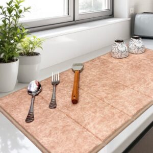 FOHOGO Crackle Dish Drying Mat 40×68, 45×75 & 45×90 cm | Absorbent Kitchen Drying Mat for Dishes - Image 3