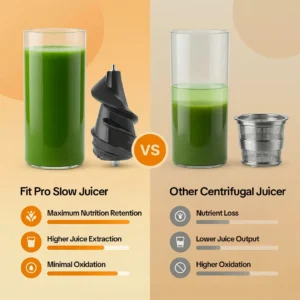 Kenstar FitPro Slow Juicer 150W Turbo Motor 7 Spiral Technology Large Feeding Tube Reverse Function - Image 6
