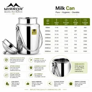 MIRROR MILKCAN