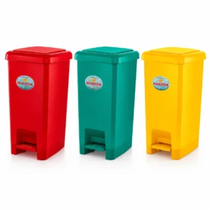 NAKODA Recto Pedal Bin 10L & 15L Durable Plastic Dustbin for Home Kitchen Office Use
