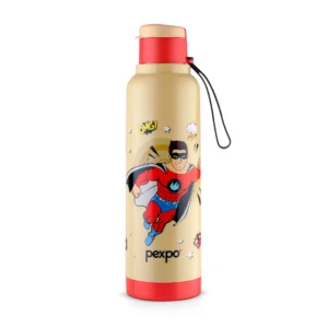 Pexpo Sonnet Kids Stainless Steel Water Bottle 700ml & 900ml Warm & Cold Insulated Leak Proof Sipper Bottle - Image 6