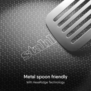 STAHL Artisan Hybrid Roti Tawa 26cm with Cast Handles | Hexaridge Triply Stainless Steel Induction Tawa - Image 3