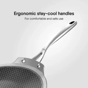 STAHL Artisan Hybrid Roti Tawa 26cm with Cast Handles | Hexaridge Triply Stainless Steel Induction Tawa - Image 4