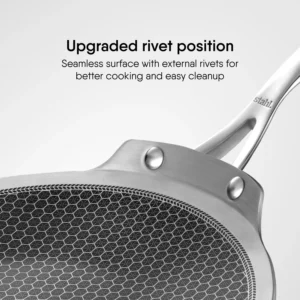 STAHL Artisan Hybrid Roti Tawa 26cm with Cast Handles | Hexaridge Triply Stainless Steel Induction Tawa - Image 5