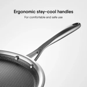 STAHL Triply Artisan Hybrid Dosa Tawa 28cm–32cm | Hexaridge Induction Stainless Steel Dosa & Roti Tawa - Image 4