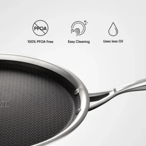 STAHL Triply Artisan Hybrid Dosa Tawa 28cm–32cm | Hexaridge Induction Stainless Steel Dosa & Roti Tawa - Image 5