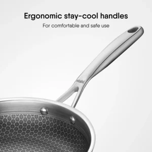 STAHL Triply Artisan Hybrid Frypan 18cm–28cm | Hexaridge Stainless Steel Induction Fry Pan - Image 4