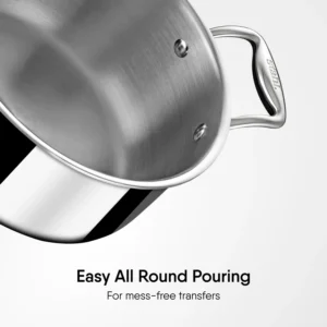 STAHL Triply Artisan Belly Saucepot with Lid 18cm & 20cm | Stainless Steel Induction Sauce Pot - Image 3