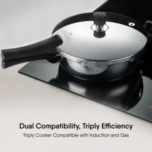 STAHL Xpress Triply Pressure Cooker Outer Lid 2.5L, 3L & 5L | Induction Stainless Steel Cooker - Image 7