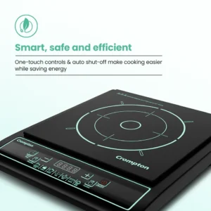 Crompton Instaserve 1200W Induction Cooktop | Digital LED Display with One Touch Cooking Menu - Image 3
