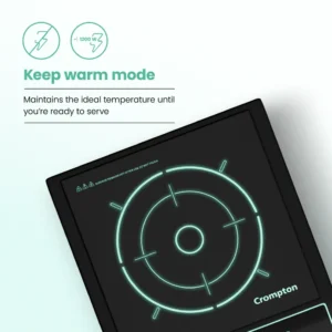Crompton Instaserve 1200W Induction Cooktop | Digital LED Display with One Touch Cooking Menu - Image 5