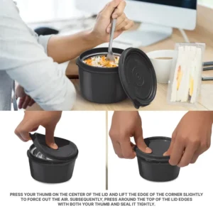 Milton Dazzle Lunch Tiffin Set with Steel Bottle | 3 Microwave Safe Containers | 1390ml - Image 4