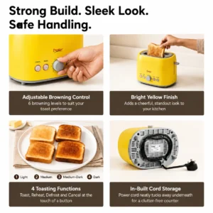 Prestige PPTPKY Pop-Up Toaster 850W | 2 Slice Toaster with Defrost, Reheat & 6 Browning Levels - Image 6