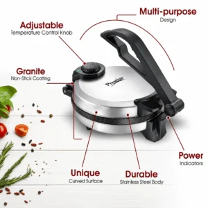 Prestige PRM 5.0 Roti Maker 900W | Non-Stick Granite Plate, Power Indicator & Soft Fluffy Rotis - Image 3
