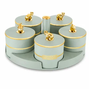 RISHABH S500 Multipurpose Dry Fruit & Snack Serving Set with 5 Air-Tight Bowls and Rotating Tray - Image 4
