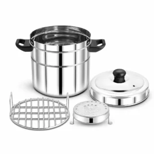 NATRAJ Stainless Steel Bati Gas Tandoor | Rajasthani Bati, Pizza & Tikka Multipurpose Cooker - Image 6