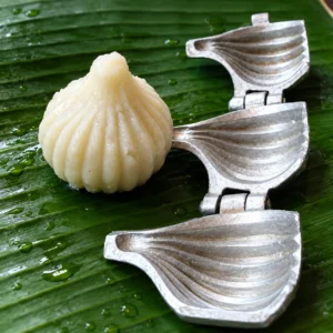 Aluminium 3 Fold Modak Mould | Traditional Modak Maker Sancha for Kitchen | Small, Medium & Large - Image 3