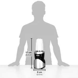 BOSS Nutri Glory 800W Juicer Mixer Grinder & Smoothie Maker | Stainless Steel Blades | B-622 - Image 3