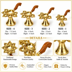 Brass Panch Arti wdn handle_4