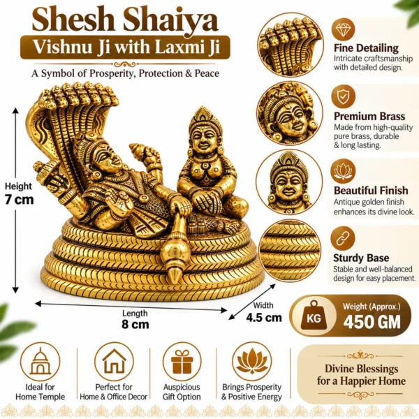 Brass vishnu Laxmi_4