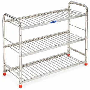 LOKSEVA Stainless Steel Pipe-Wire Multipurpose Storage Rack | Kitchen & Home Organizer
