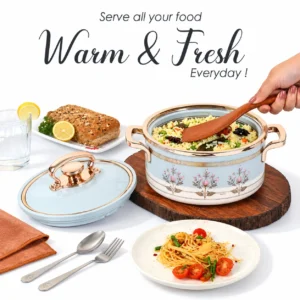 Nayasa Rachel Insulated Casserole Hot Pot | Stainless Steel Inner Food Warmer with Lid - Image 7