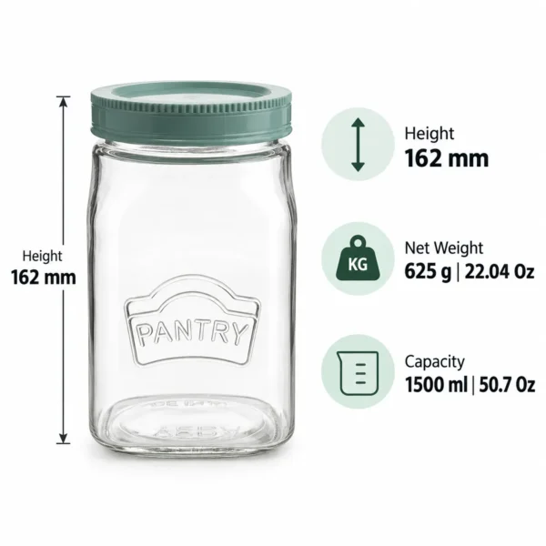 Yera pantry green 1500_Dimention