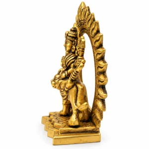 BRASS DURGA MURTI WITH PRABHMANDAL_2