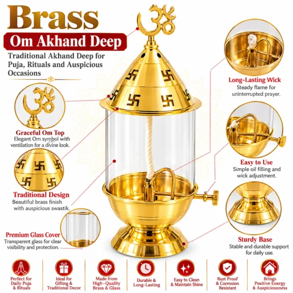 BRASS OM AKHAND DIYA_2