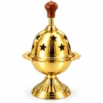 BRASS SUNFLOWER DIYA WITH CUP STAND