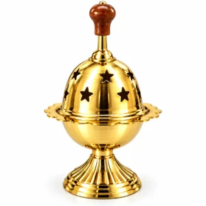 BRASS SUNFLOWER DIYA WITH CUP STAND